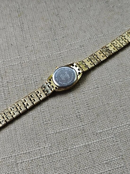 Vintage Elgin Women Wristwatch Crytal Accent Face Gold Tone Analog Wrist Watch main image 12